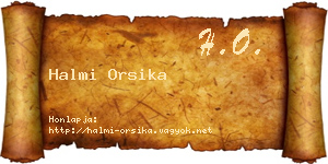 Halmi Orsika névjegykártya